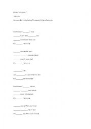 English Worksheet: Days of the week - song Beatles