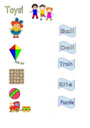 English Worksheet: toys!