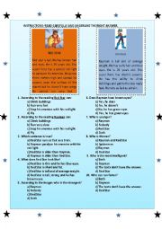 English Worksheet: Reading comprehension 