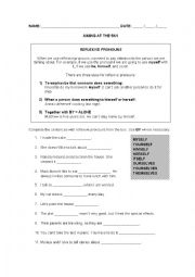 English Worksheet: REFLEXIVE PRONOUNS