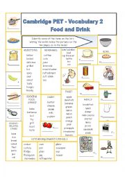 English Worksheet: Cambridge PET Vocabulary 2