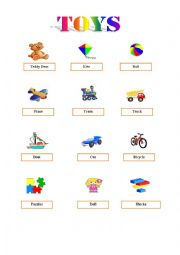 English Worksheet: Toys Vocabulary