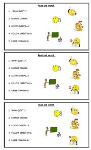 English Worksheet: Classroom Rules