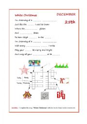 English Worksheet: 2014 Calendar - December