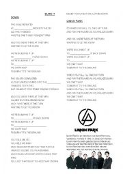 English Worksheet: Linkin Park - BURN IT DOWN 
