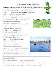 English Worksheet: Galway Girl 