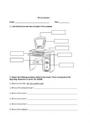 English Worksheet: The Computer 