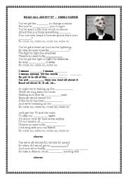 English Worksheet: Song Read all about it - Emeli Sand