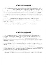 English Worksheet: How Smiley was created