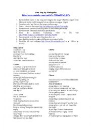 English Worksheet: One Day by Matisyahu