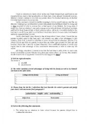 English Worksheet: Reading for first form puplis