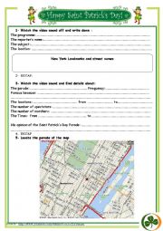 English Worksheet: St Patricks Day Parade VIDEO