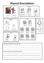 Spiderman Physical descriptions