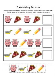 Letter P Vocabulary Patterns