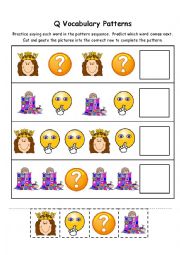 English Worksheet: Letter Q Vocabulary Patterns
