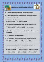 singular and plural nouns / Exercises