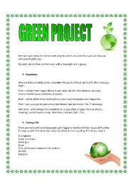 English Worksheet: Project 2 (Environment)