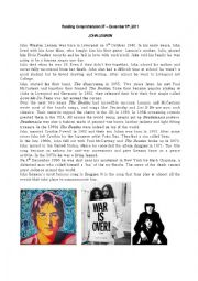 English Worksheet: John Lennon