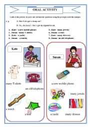 English Worksheet: ORAL ACTIVITY 