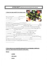 English Worksheet: Eating insects - video