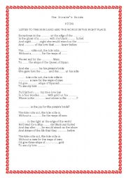 English Worksheet: STING, THE PIRATE BRIDE, LISTENING .