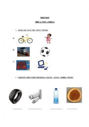 English Worksheet: First test second form. 