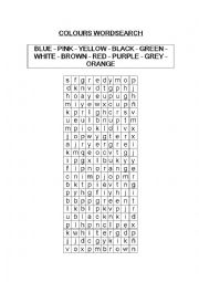 COLOURS WORDSEARCH