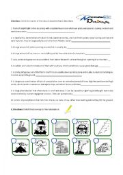 English Worksheet: Natural Disasters