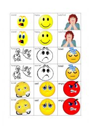 English Worksheet: Emotions. Matching