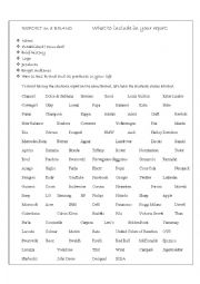 English Worksheet: Famous Brands