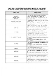 English Worksheet: More linking words