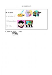 English Worksheet: are uou artistic?