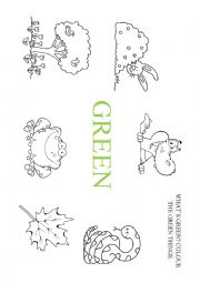 English Worksheet: Green
