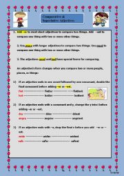 comparison with adjective(Comparative and superlative)