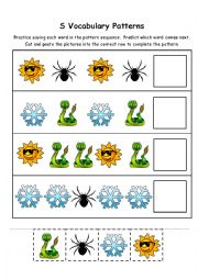 Letter S Vocabulary Patterns