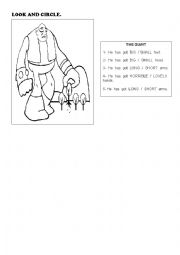 English Worksheet: Look and choose - the giant