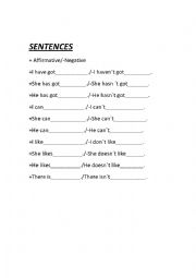 Sentences explorers 3-4