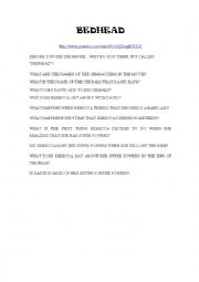 English Worksheet: Bedhead