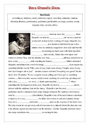 English Worksheet: Dave Chapelle - Cloze