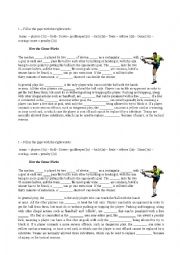 English Worksheet: Soccer - how the game works