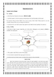 English Worksheet: Reading activity - Book Clubs