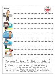 English Worksheet: my activity