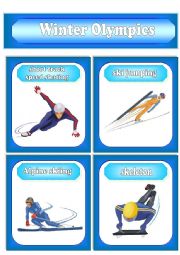 English Worksheet: Winter Olympics. Flash-cards. Part II.