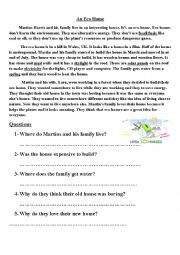 English Worksheet: An Eco House