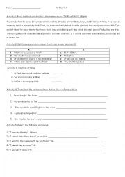 English Worksheet: Passive Voice