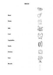 English Worksheet: Food for animals