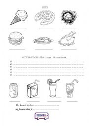 English Worksheet: Food