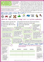 English Worksheet: Hobbies and Free time