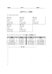 English Worksheet: Jobs test