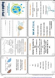 English Worksheet: World Water Day 2014  [March 22nd]  Mini Book